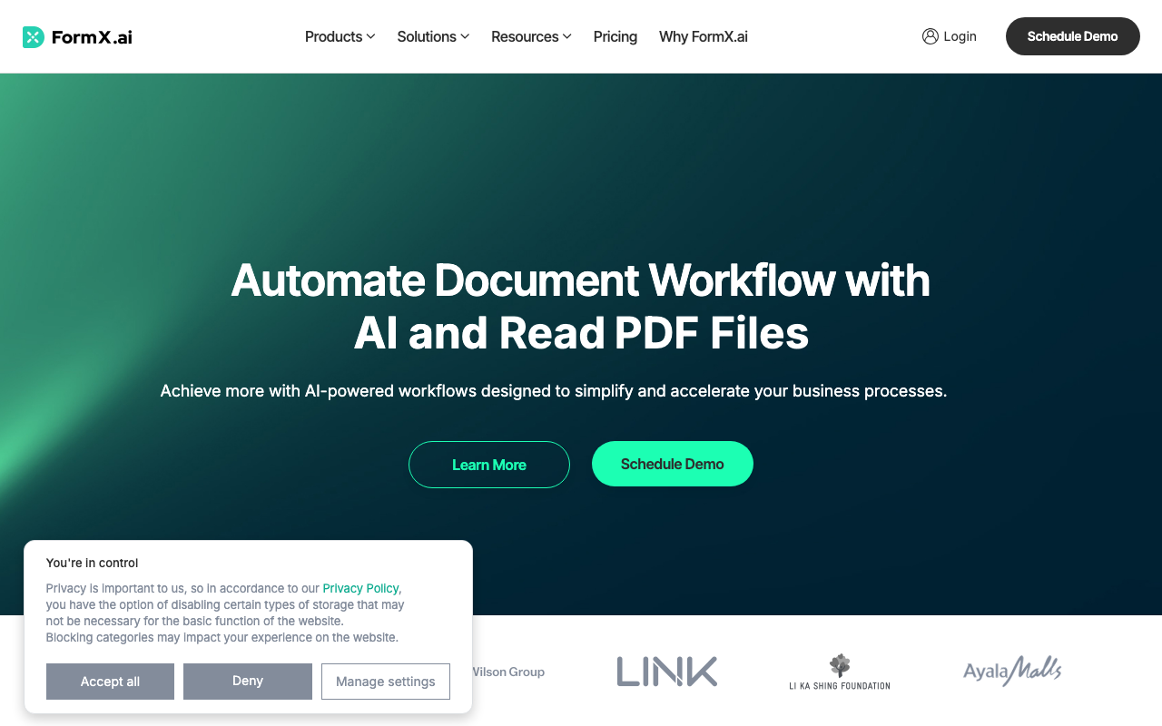 FormX.ai product screenshot