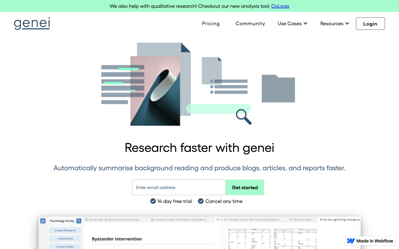 genei product screenshot