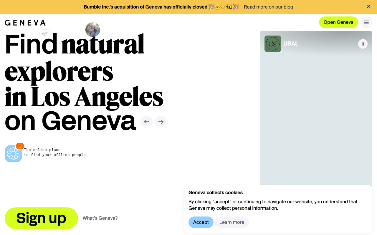 Geneva.com product screenshot
