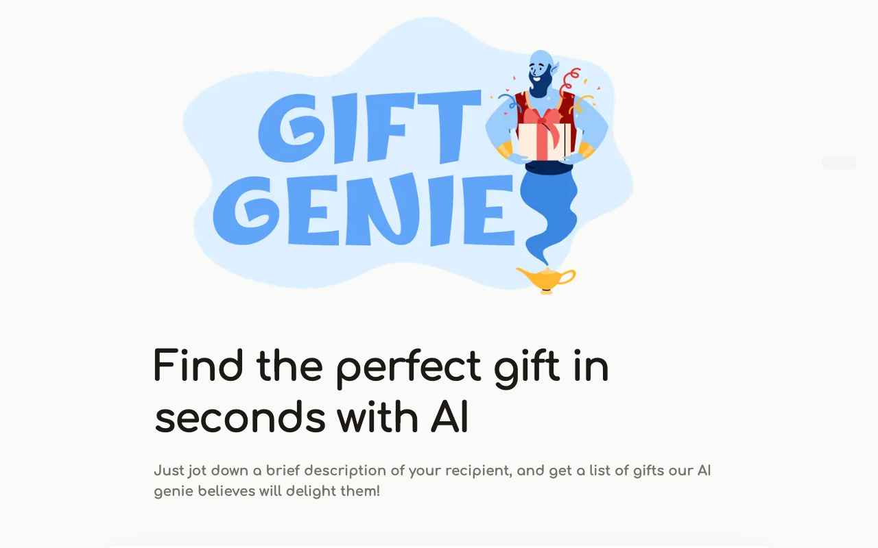 Gift Genie AI product screenshot