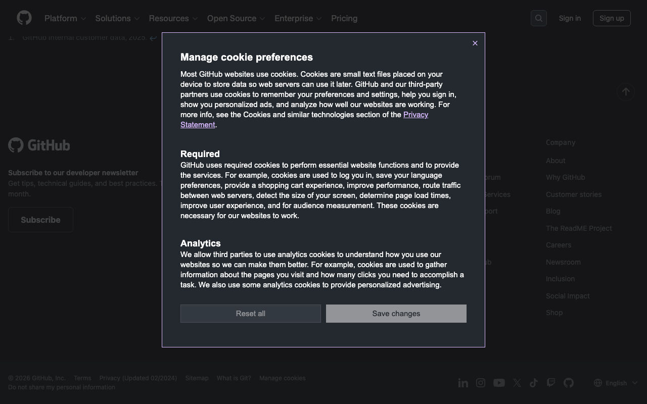 GitHub product screenshot