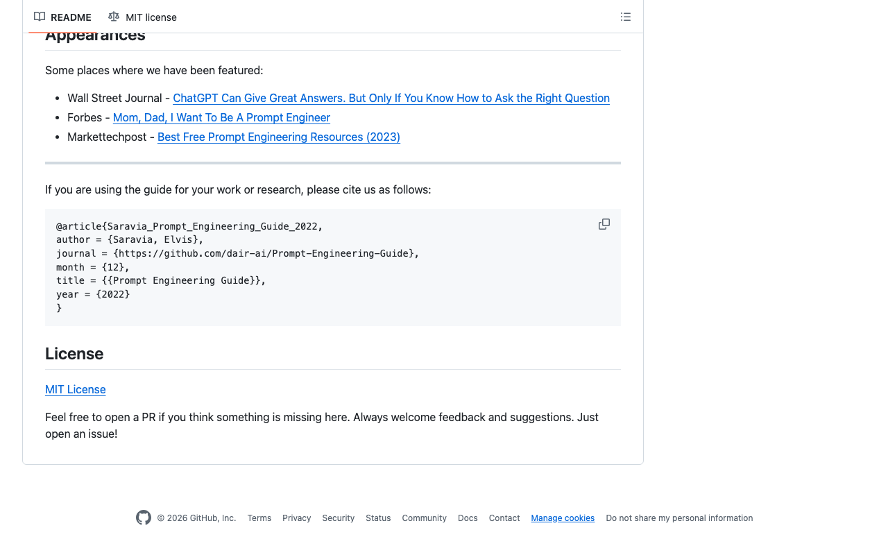 GitHub – dair-ai/Prompt-Engineering-Guide:   Guides, papers, lecture, 
notebooks and resources for prompt engineering product screenshot