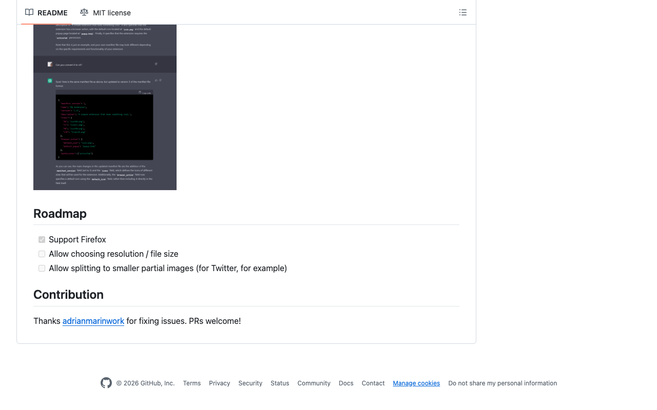 GitHub – liady/ChatGPT-pdf: A Chrome extension for downloading your ChatGPT 
history to PNG, PDF or a sharable link product screenshot
