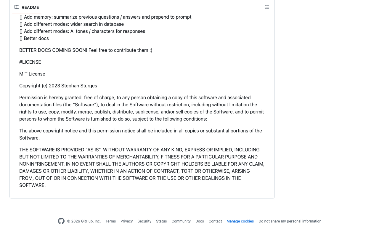GitHub – stephansturges/GPTflix: Simple Pinecone + OpenAI framework. Now 
accepting SAFEs at 35M$ cap. product screenshot