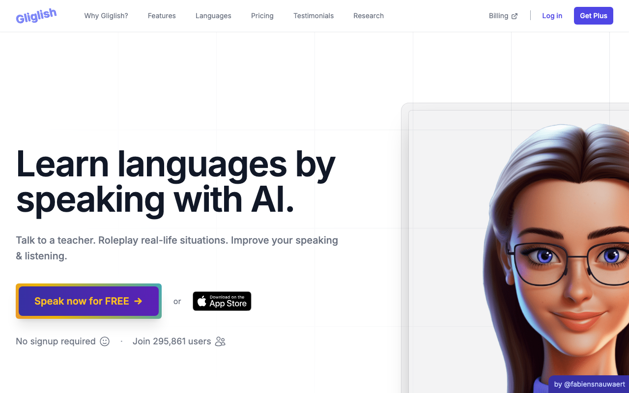 Gliglish product screenshot