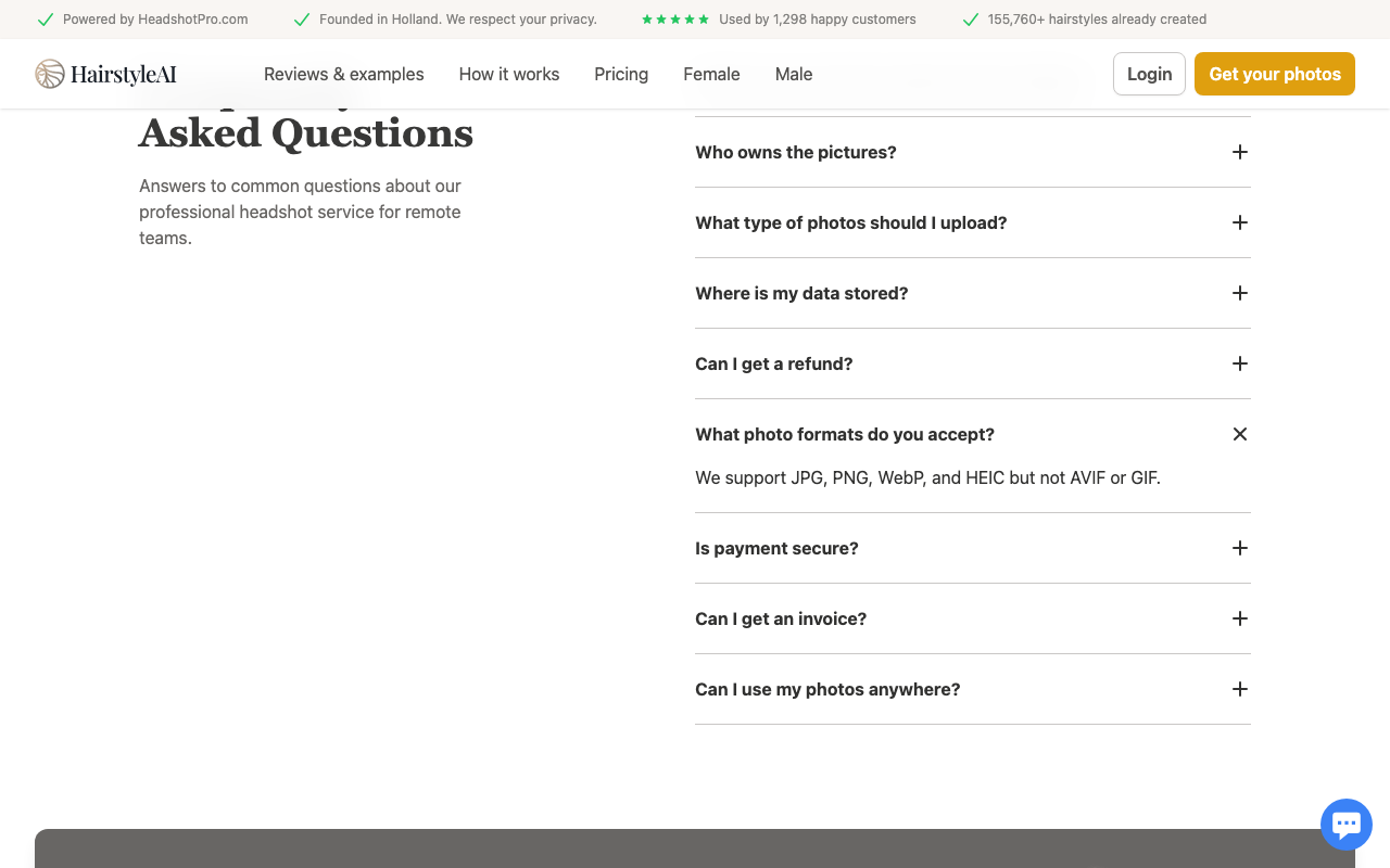 Hairstyle.ai product screenshot