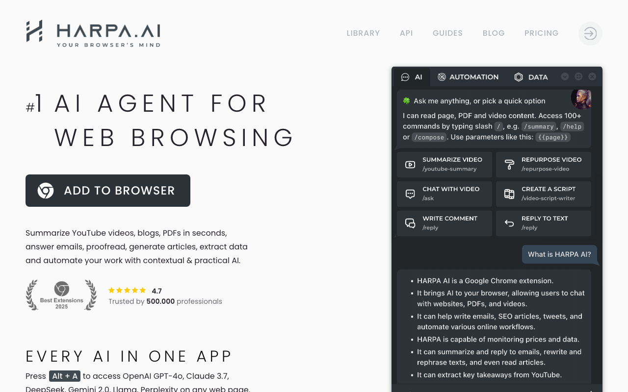 Harpa.ai product screenshot