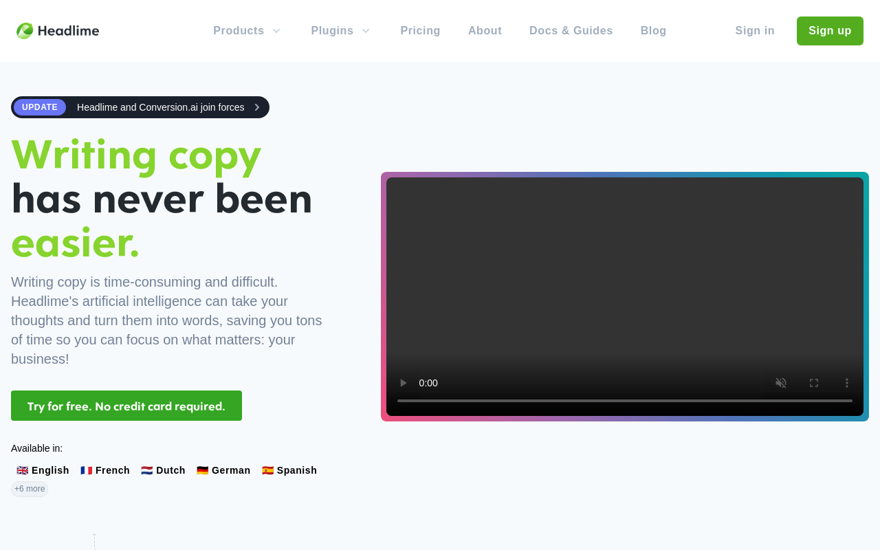 Headlime product screenshot