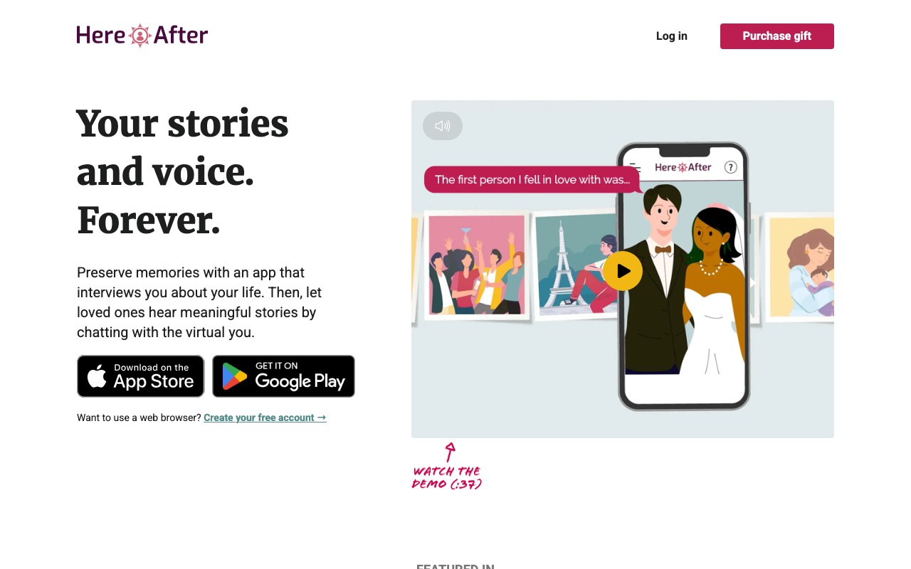 Hereafter.ai product screenshot