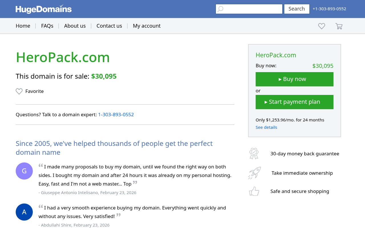 HeroPack product screenshot