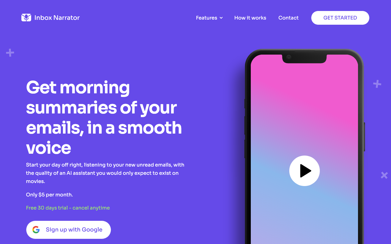 Inbox Narrator product screenshot
