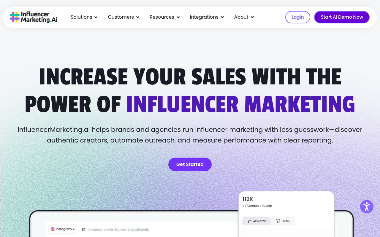Influencermarketing.ai product screenshot