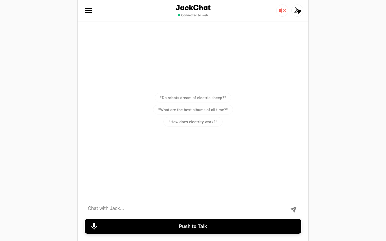 JackChat product screenshot