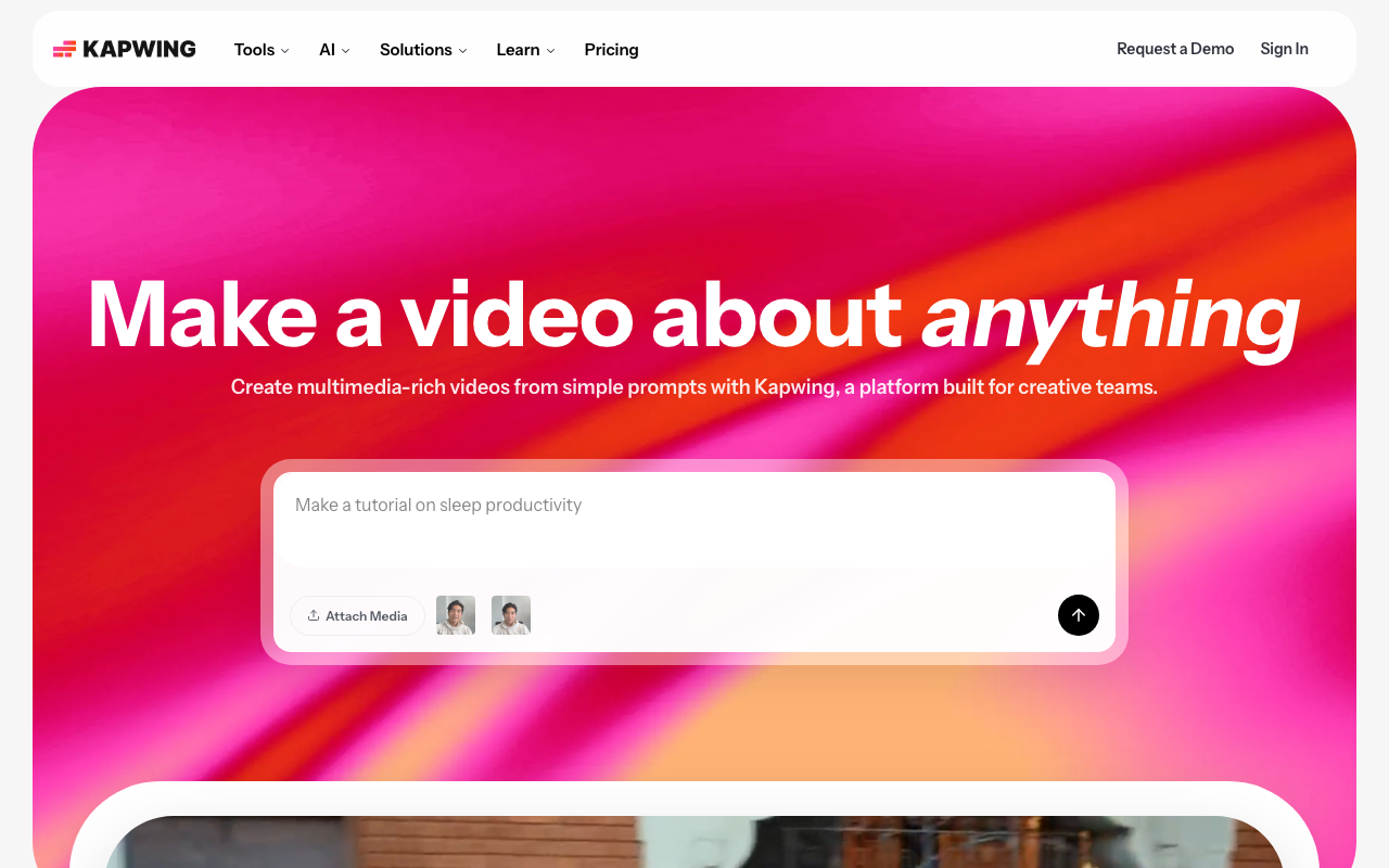 Kapwing product screenshot
