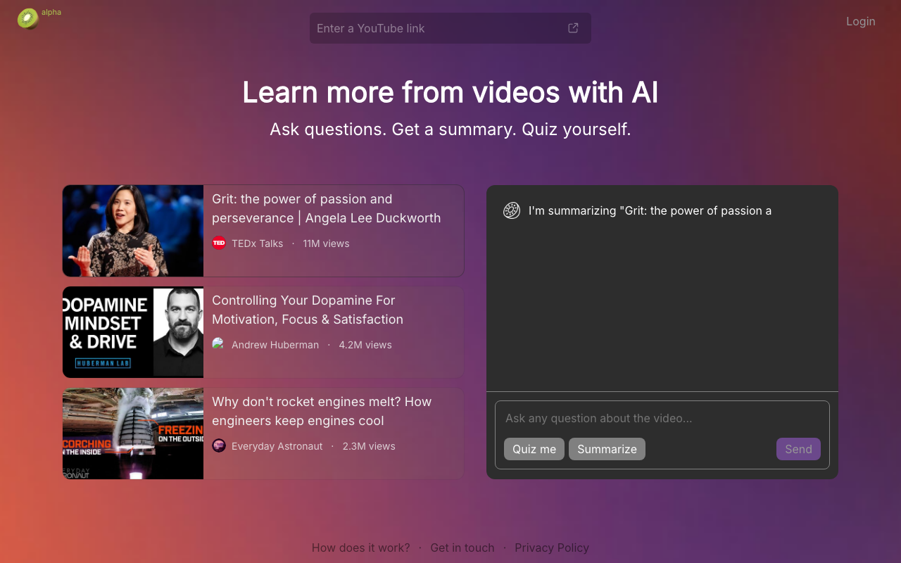 kiwi product screenshot