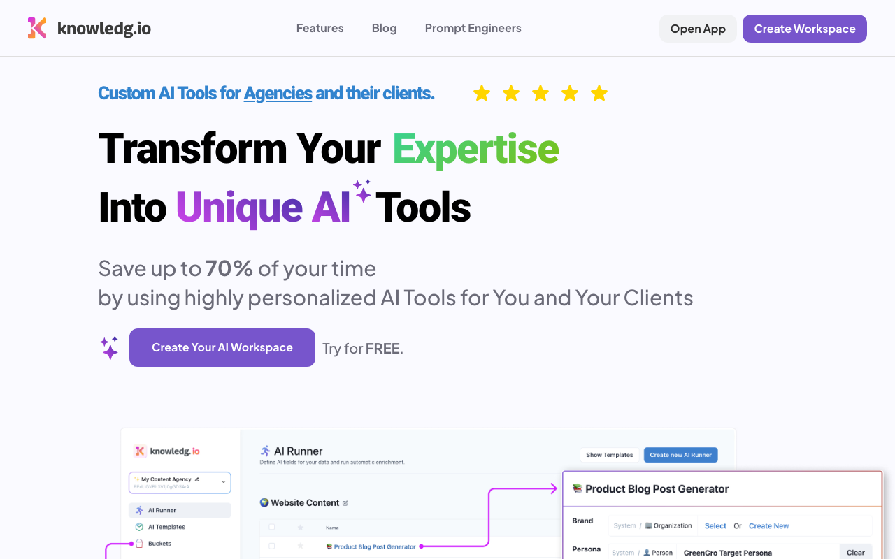 Knowledg.io product screenshot