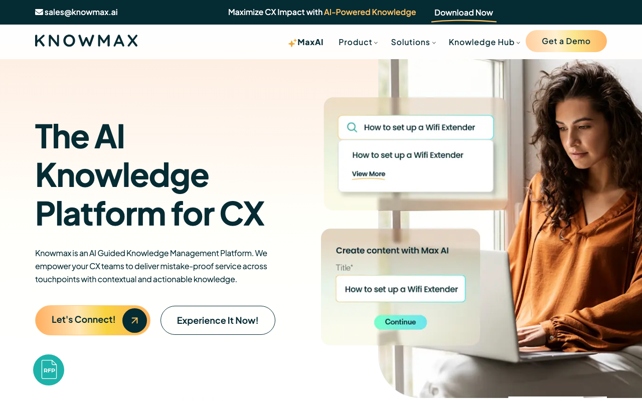 Knowmax product screenshot