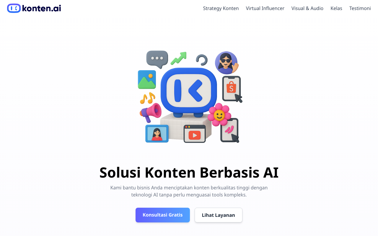 Konten AI product screenshot