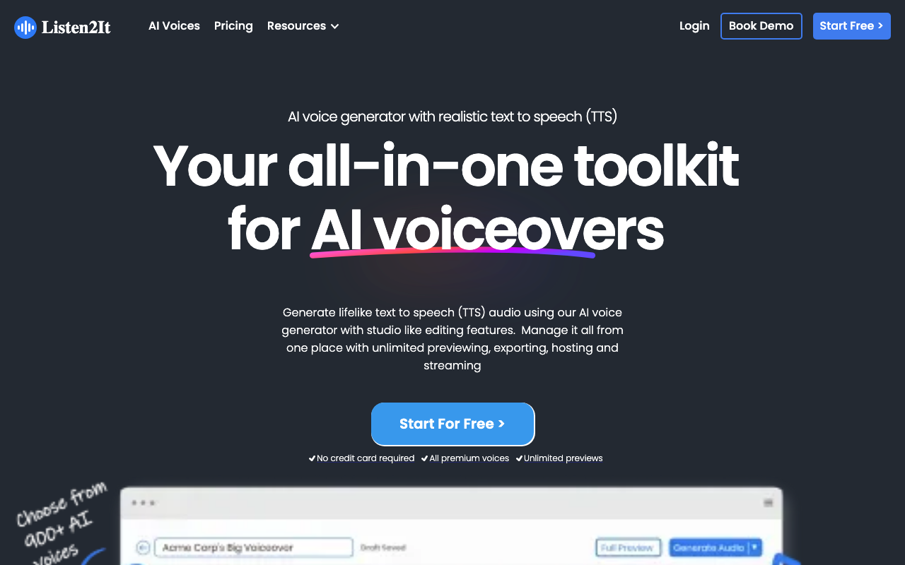Listen2It product screenshot