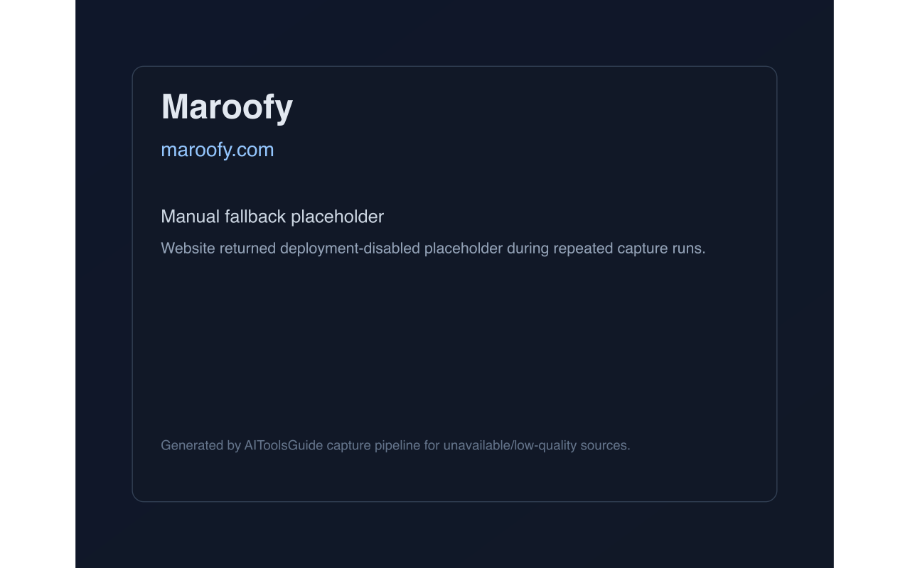 Maroofy product screenshot