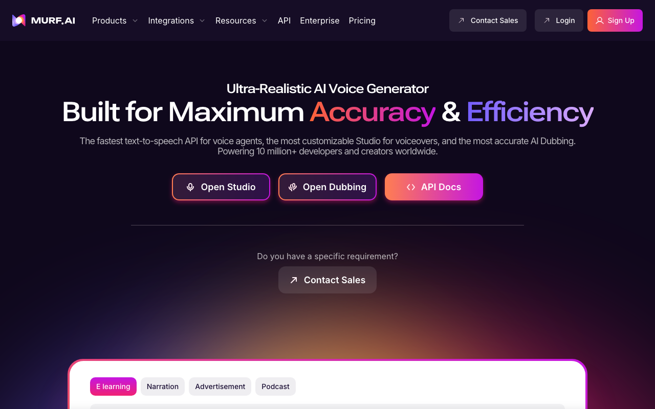 Murf AI product screenshot
