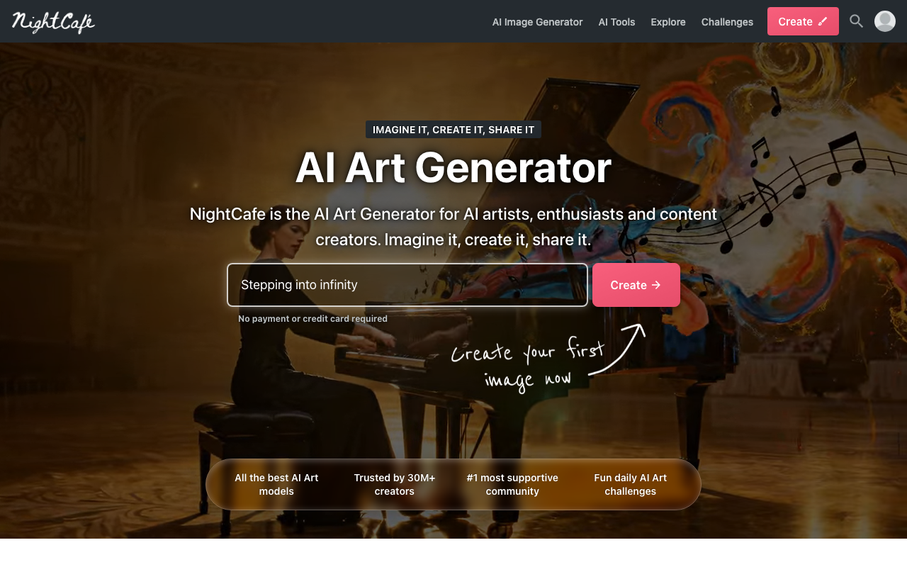 NightCafe product screenshot