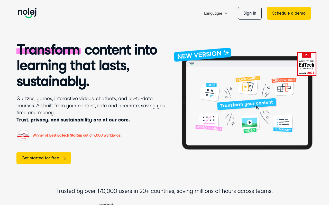 NOLEJ product screenshot