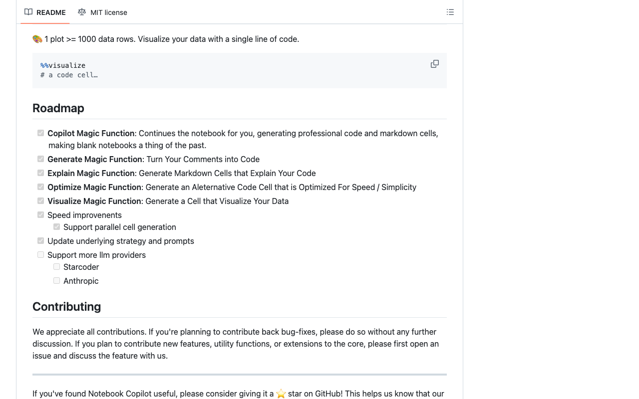 Notebook Copilot product screenshot