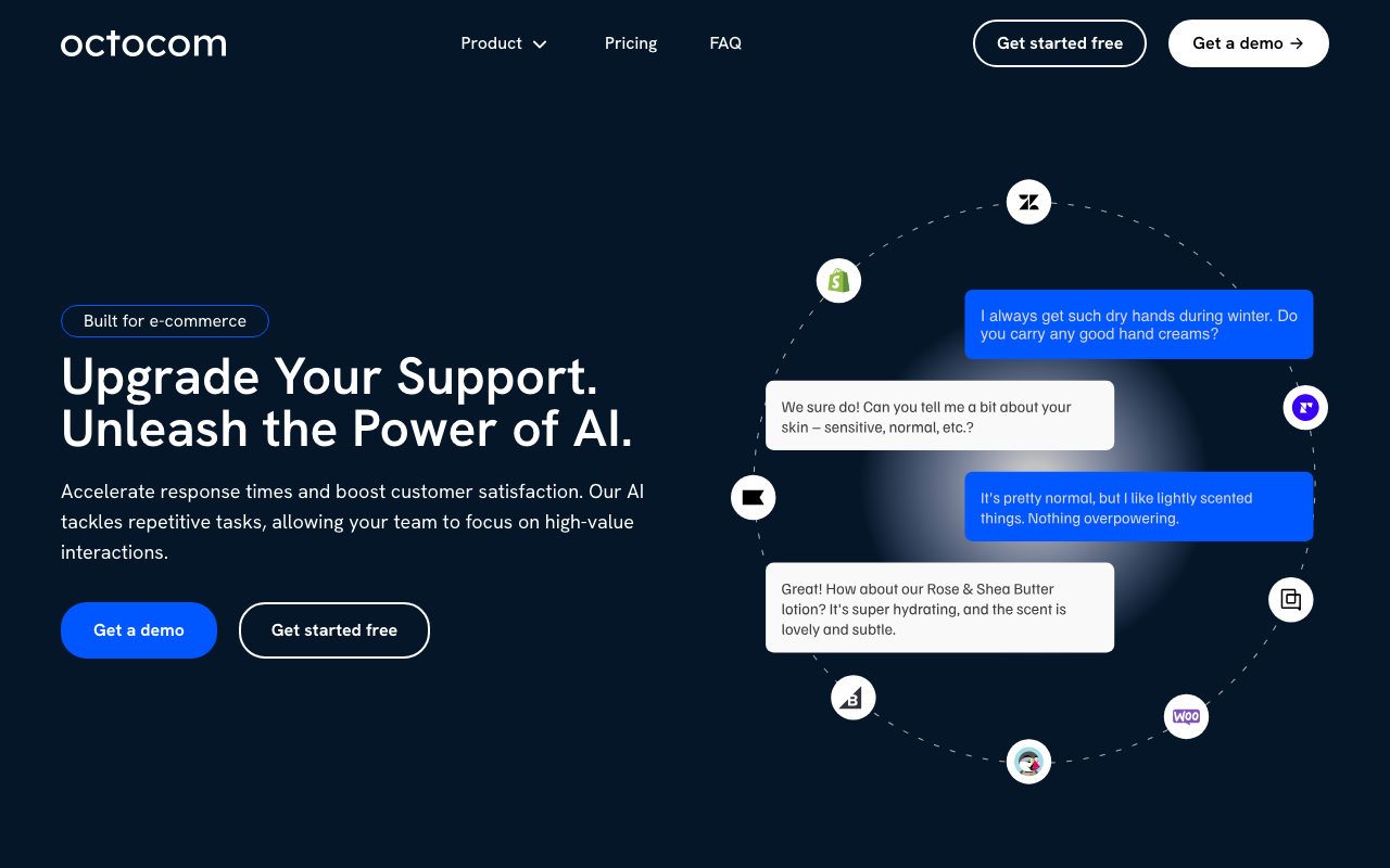 Octocom AI product screenshot
