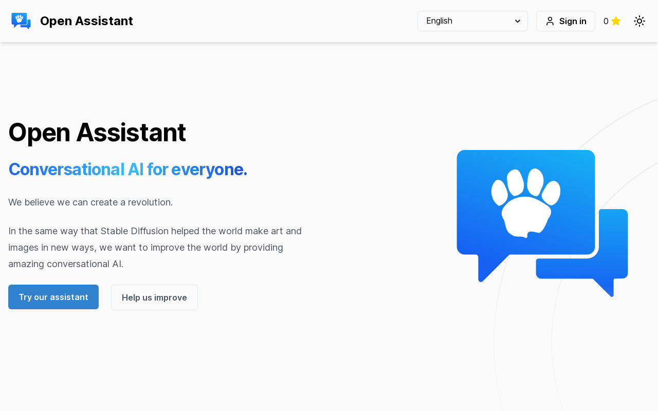 Open-assistant.io product screenshot