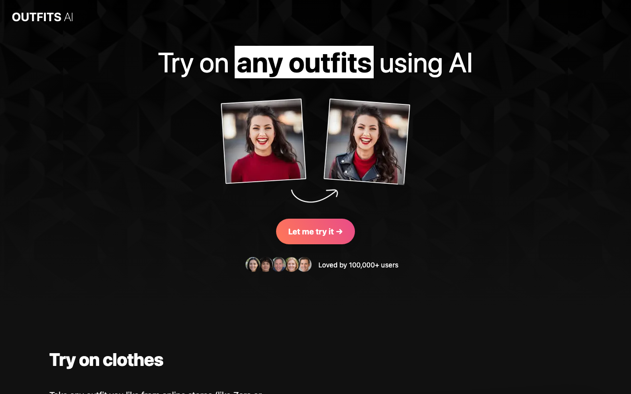 Outfits AI product screenshot