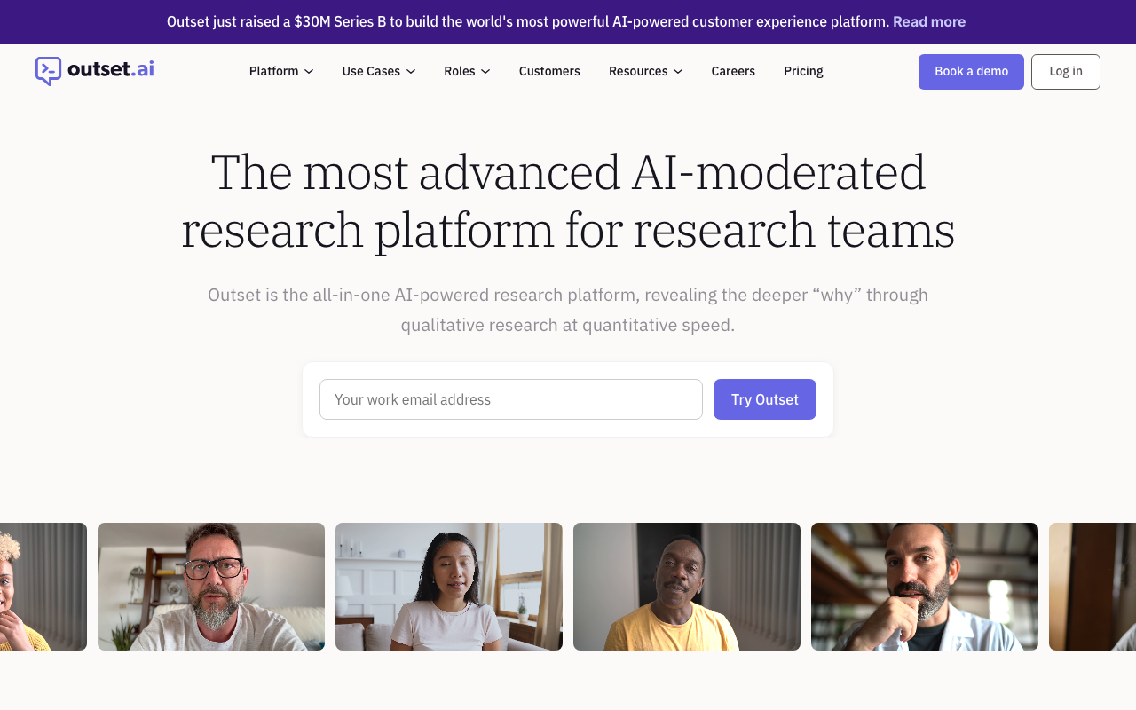 Outset.ai product screenshot