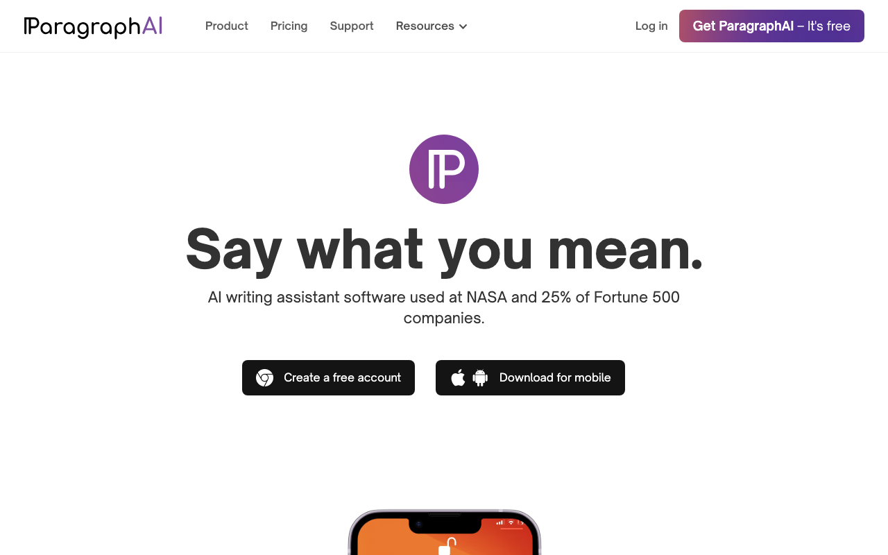 ParagraphAI product screenshot