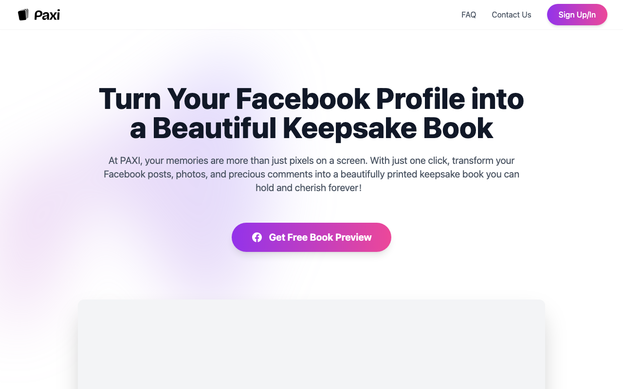 Paxi product screenshot