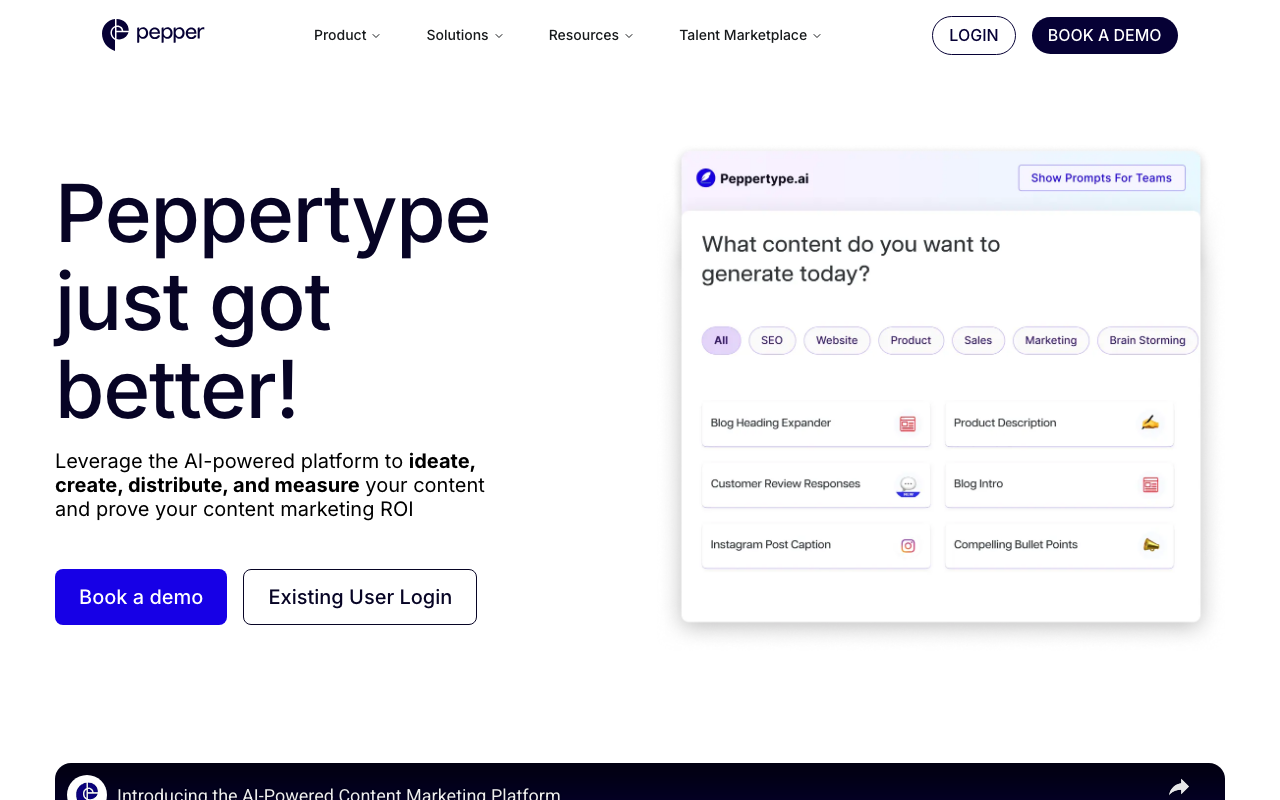 Peppertype.ai product screenshot