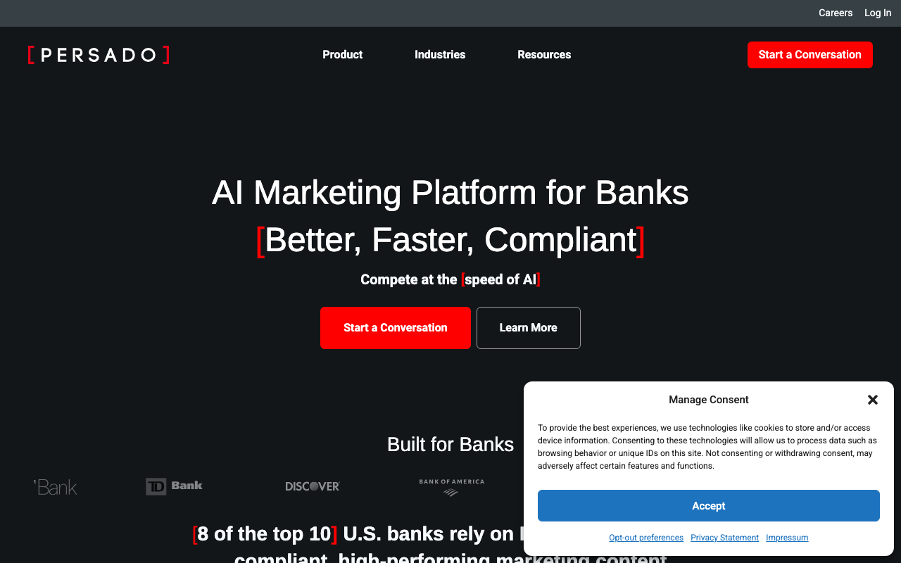 Persado.com product screenshot