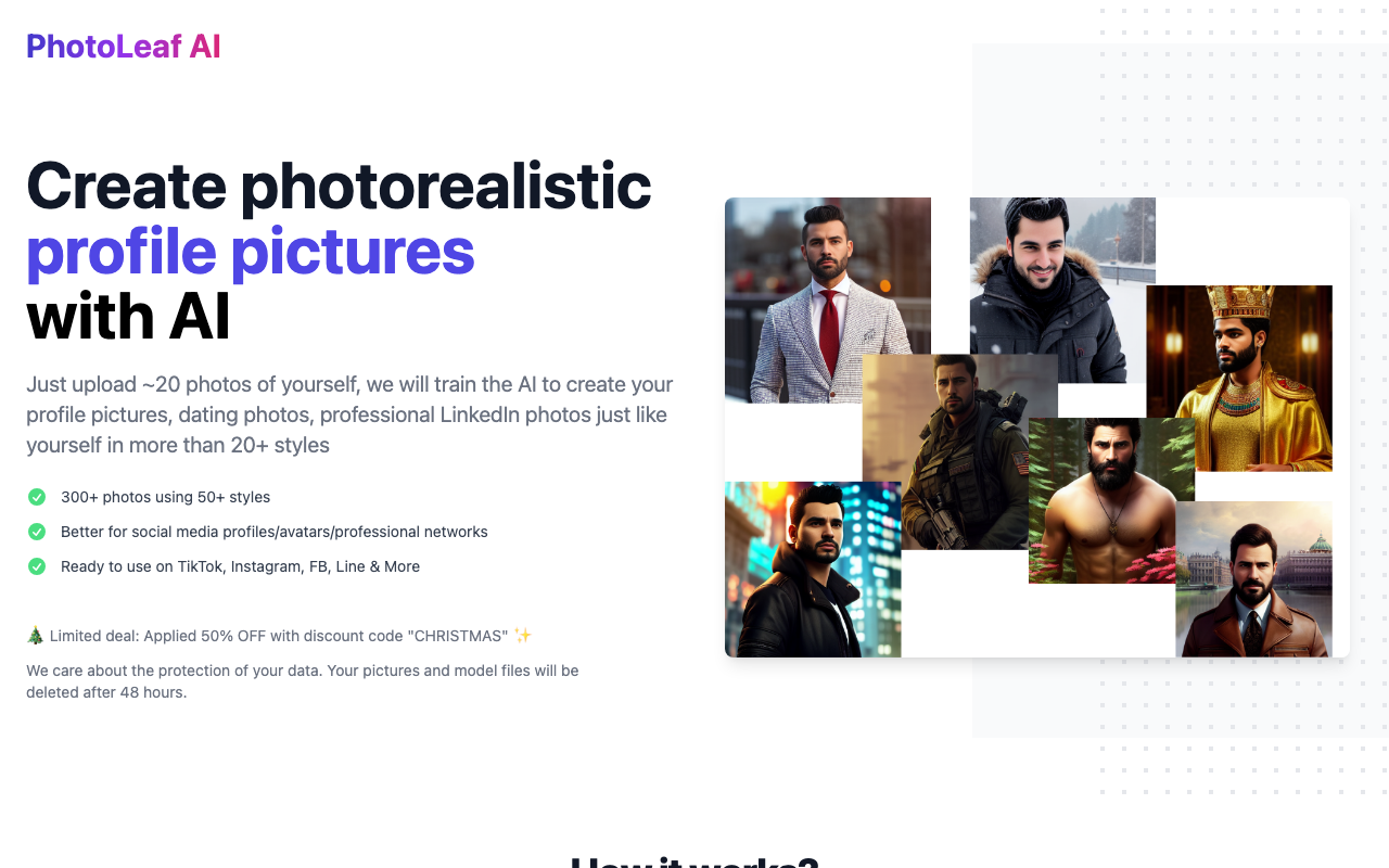 PhotoLeaf AI product screenshot