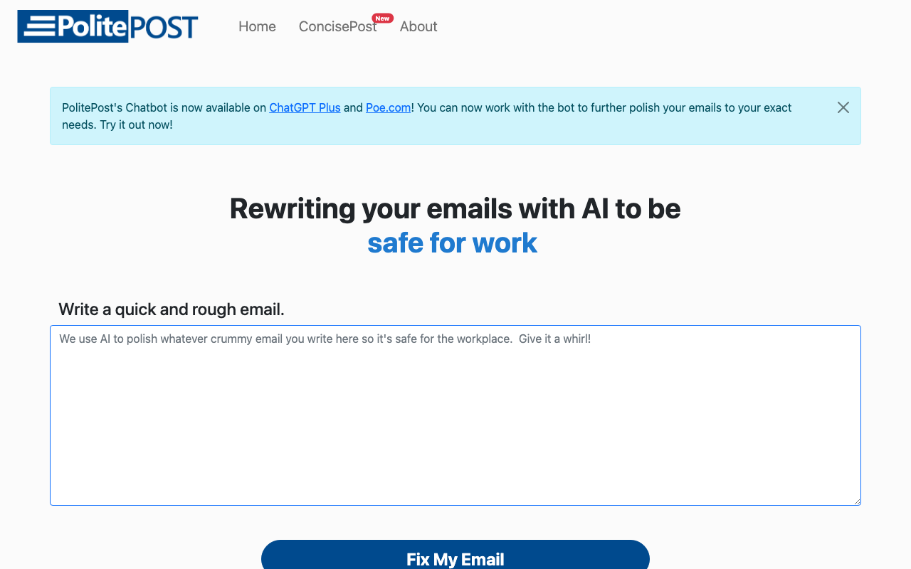 Polite Post product screenshot