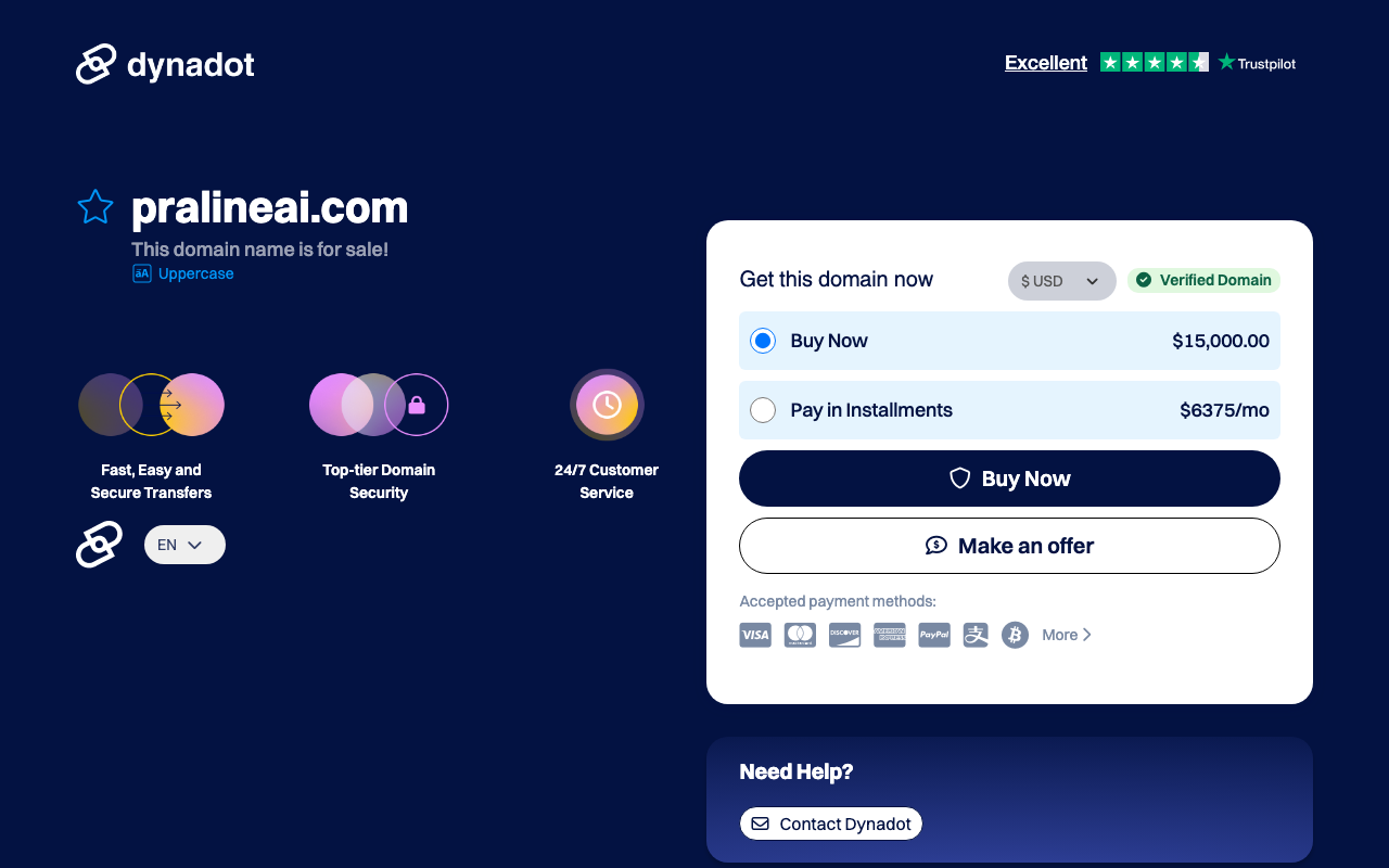 Praline product screenshot
