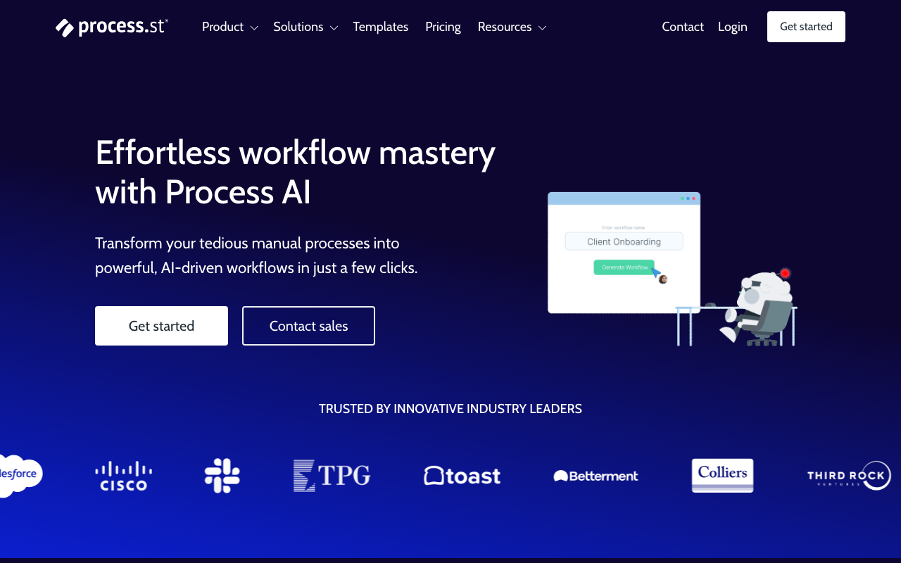 Process AI product screenshot
