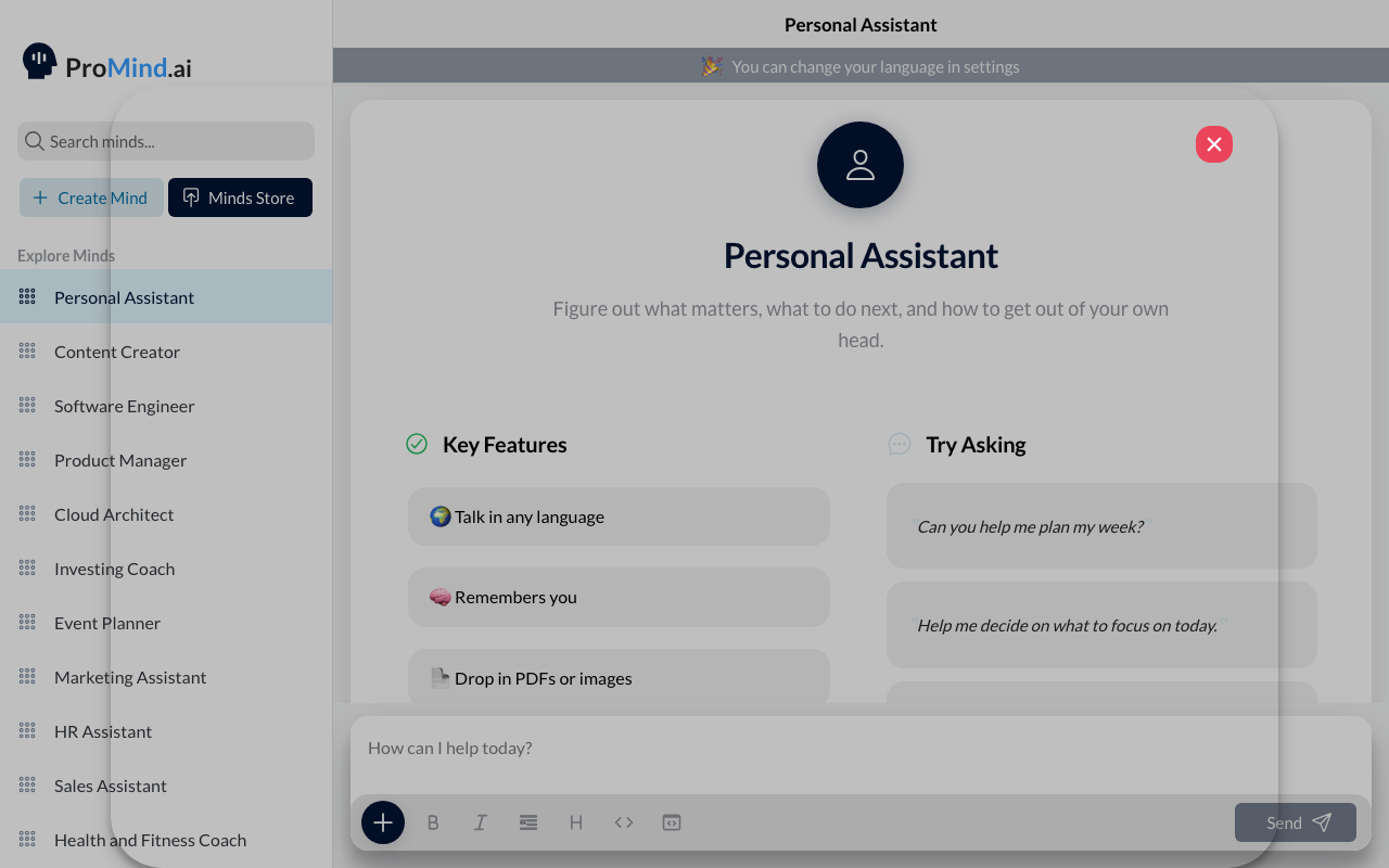 ProMind.ai product screenshot