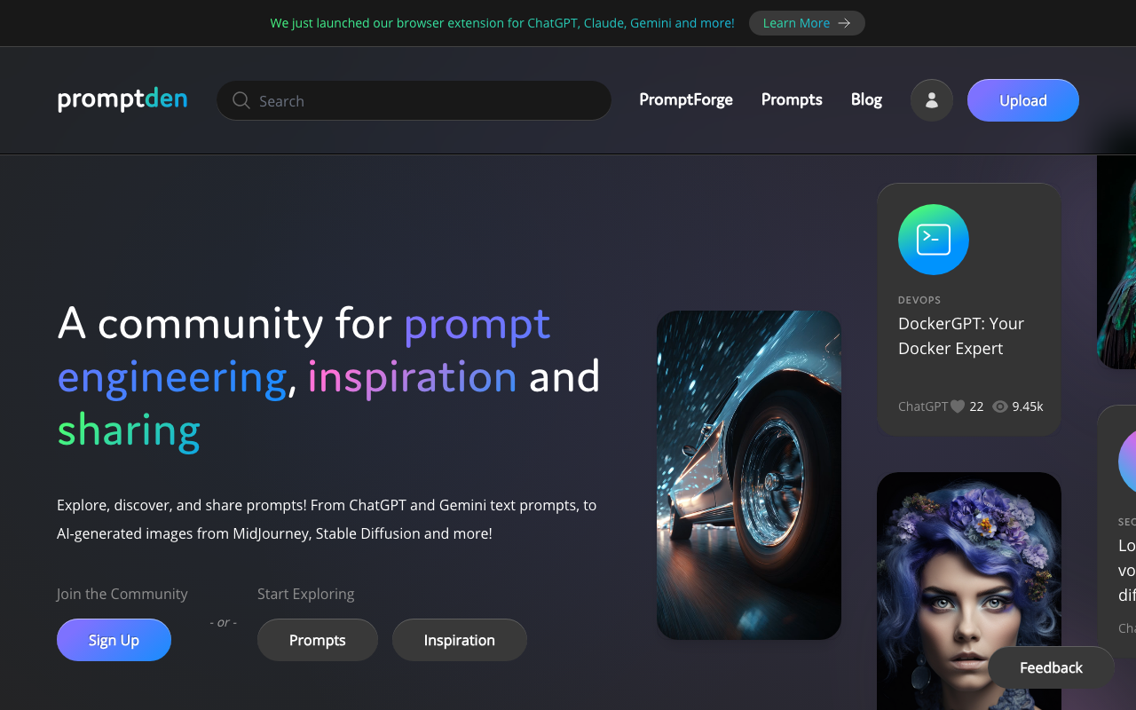 PromptDen product screenshot