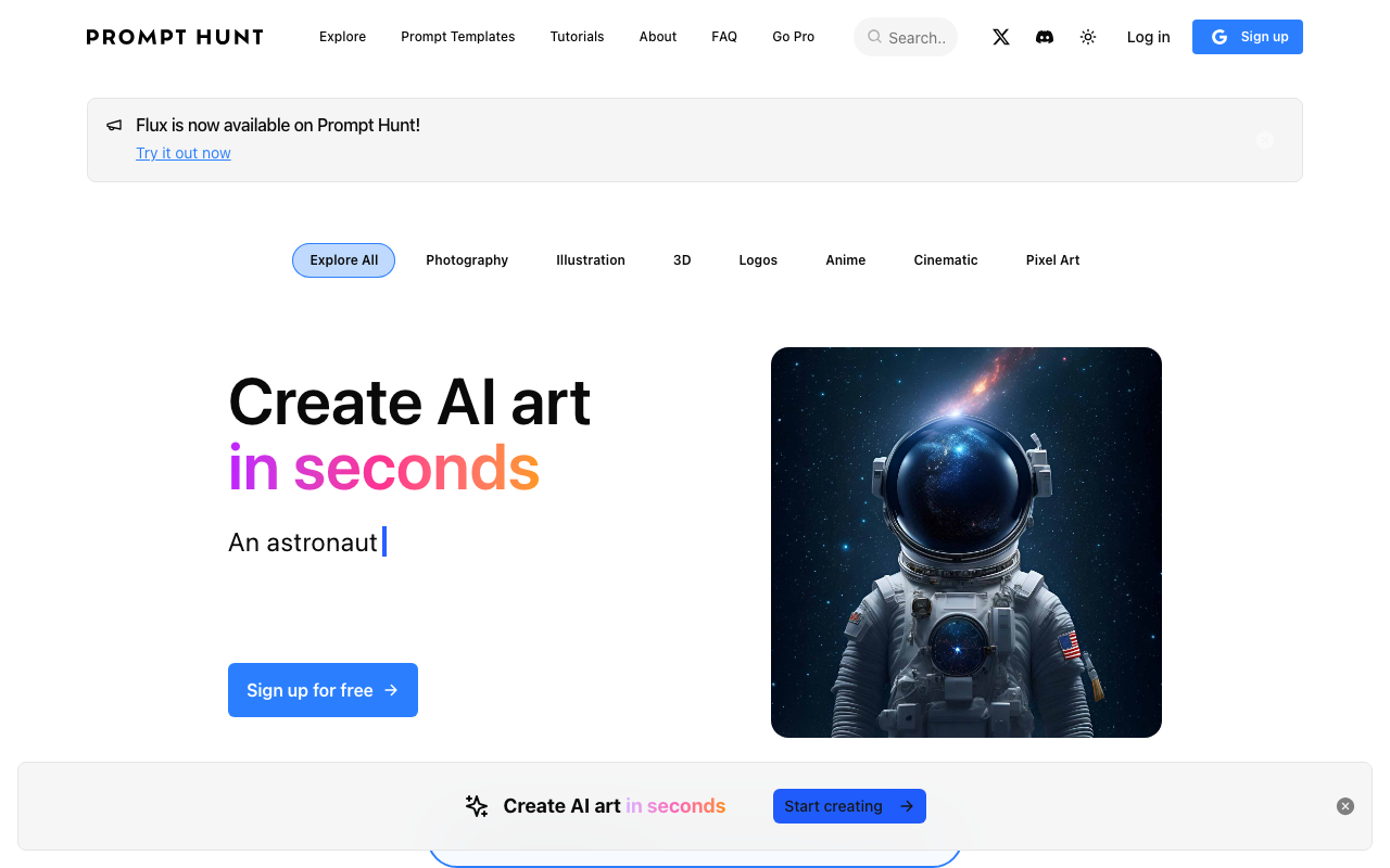Prompthunt.com product screenshot