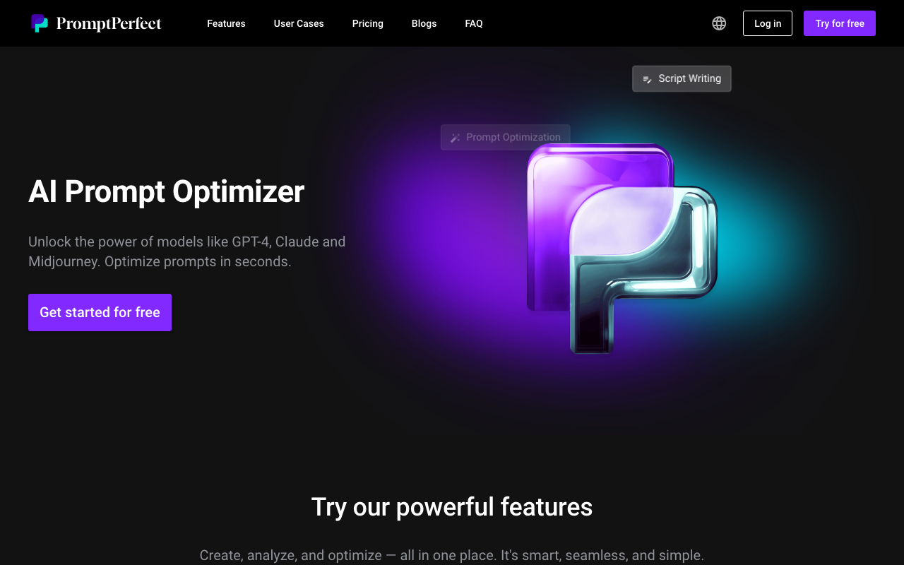 Promptperfect.jina.ai product screenshot
