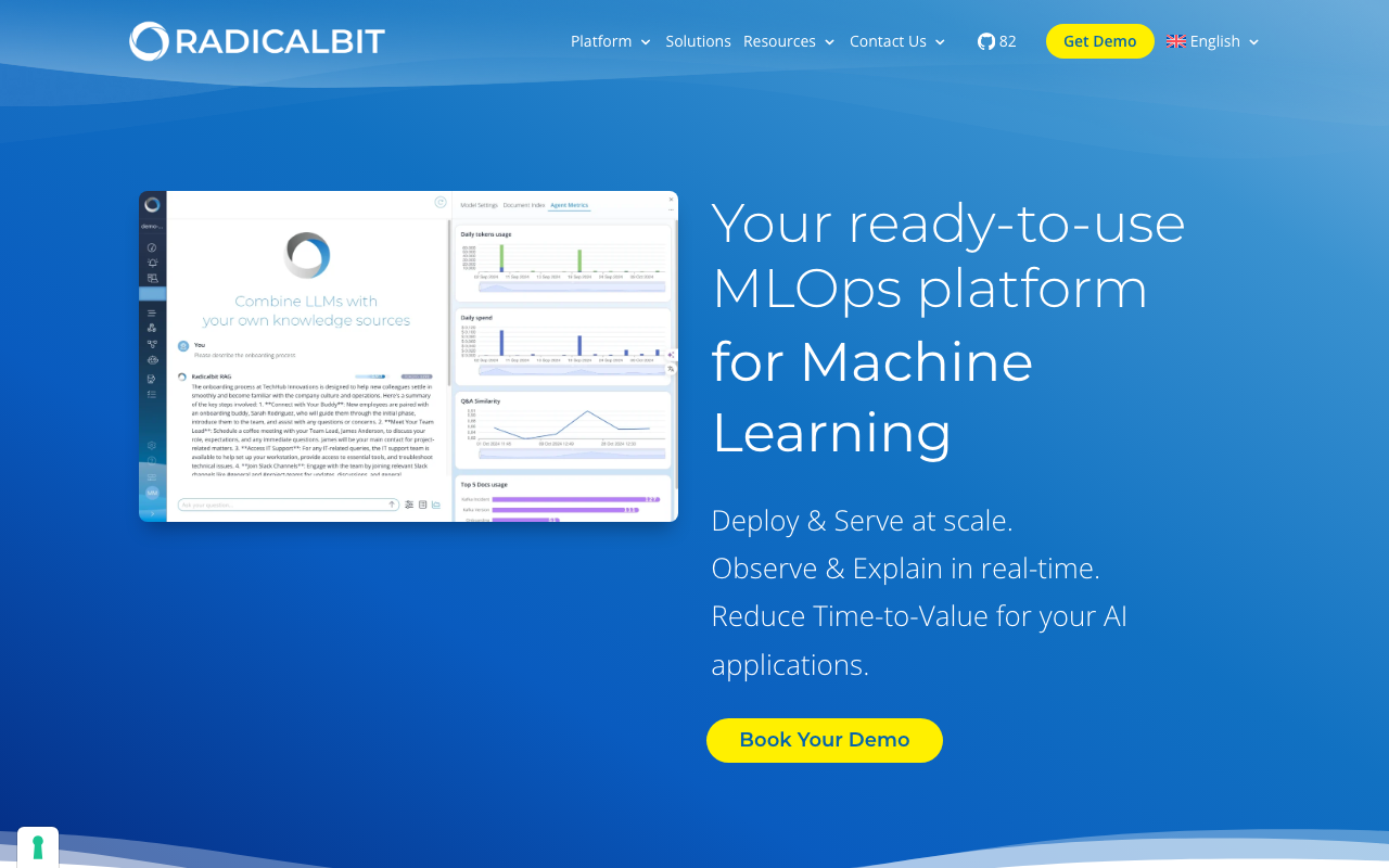 Radicalbit product screenshot