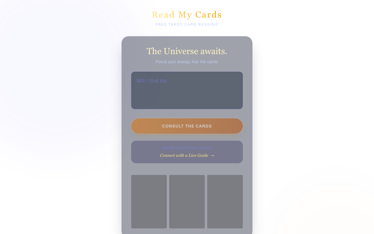 ReadMyCards product screenshot