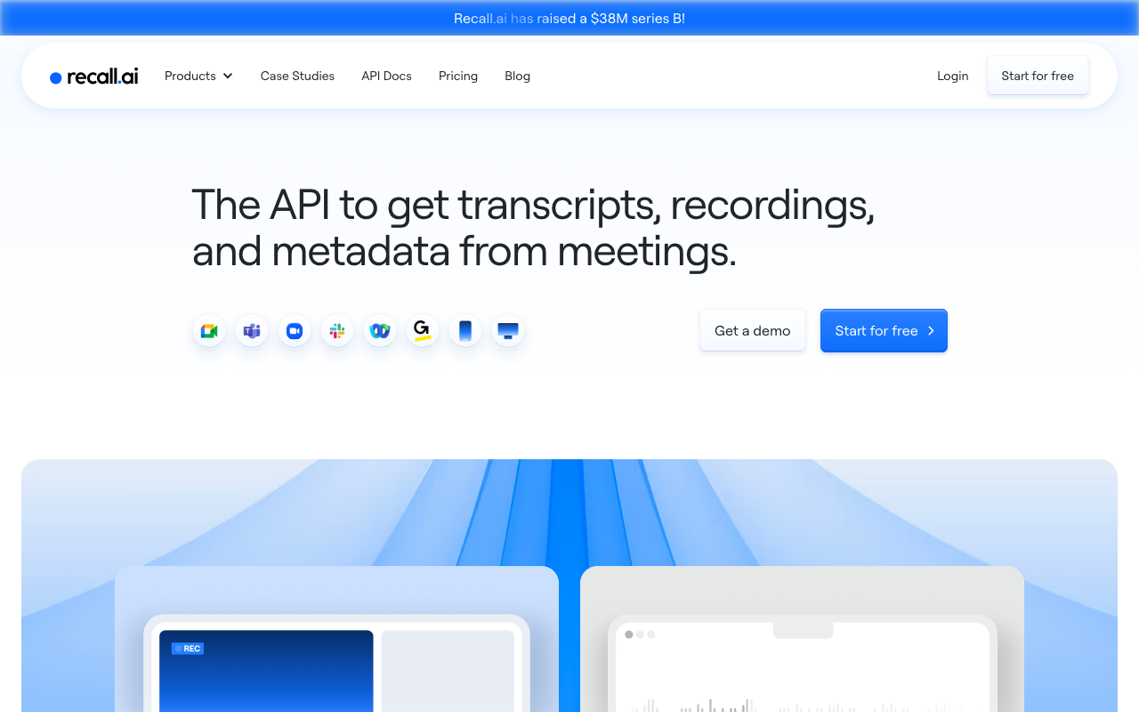 Recall.ai product screenshot