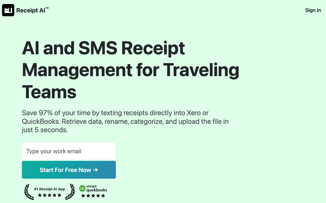 Receipt-AI product screenshot
