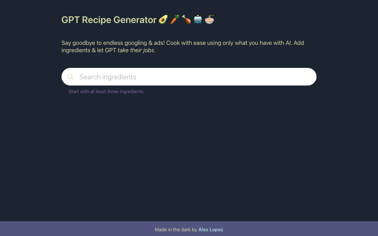 Recipegpt.herokuapp.com