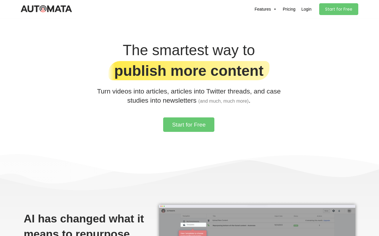Repurpose Your Marketing Content product screenshot
